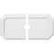 Ekena Millwork Emerald Architectural Grade PVC Ceiling Medallion, 38"W x 19"H x 3"ID x 13 1/4"C x 1"P, Two-Piece CMP38X19ED2-03000 - alternate 1